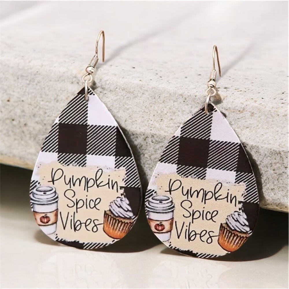 Pumpkin Spice & Everything Nice Lightweight Dangle Earrings Effortless Fashion